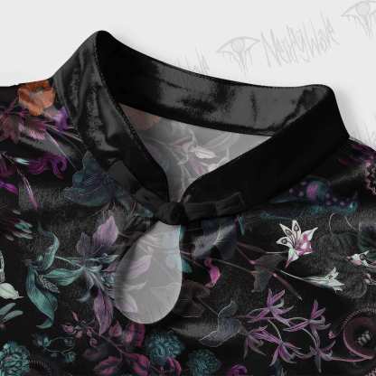 Forbidden Flora Velvet Mini Dress