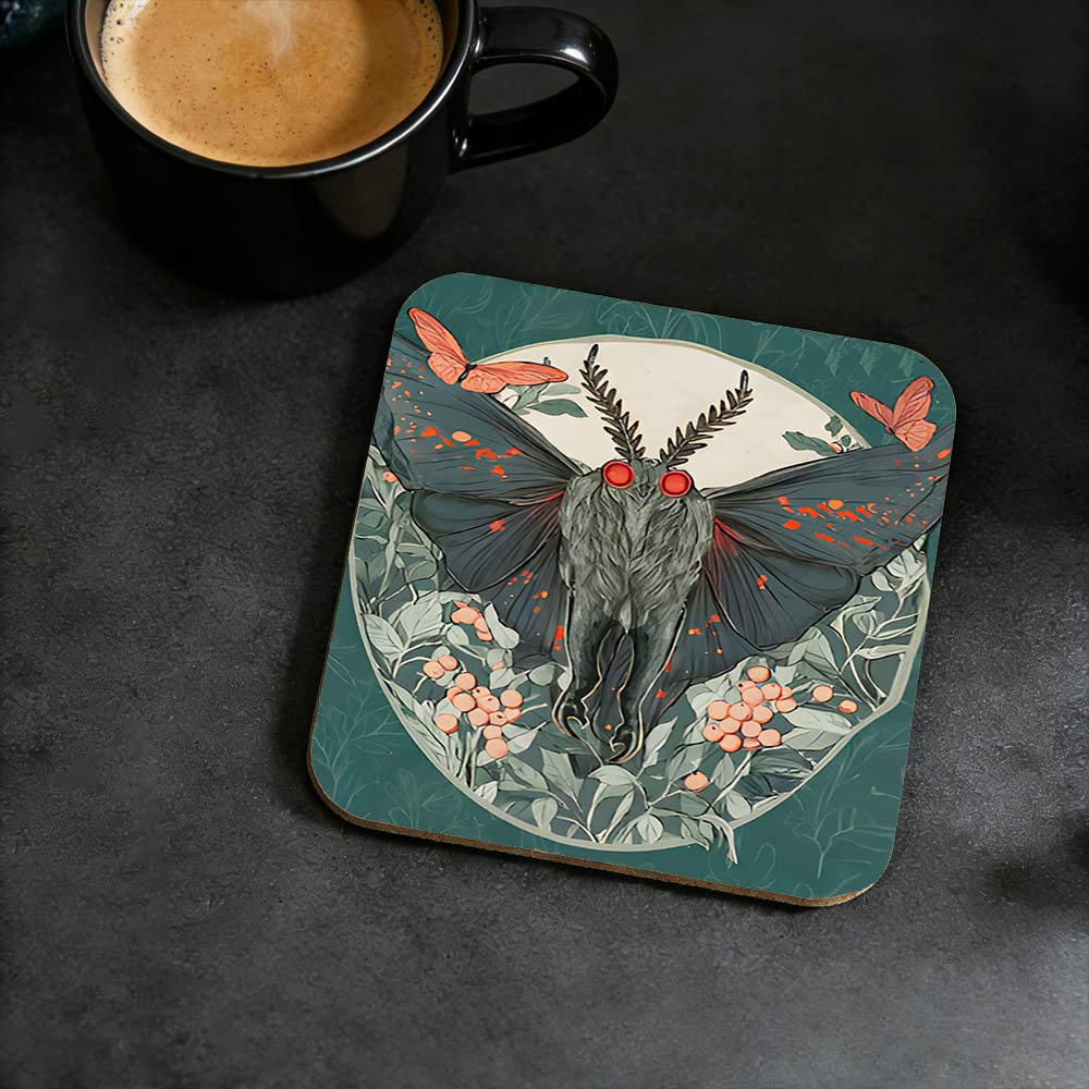 Mothman Cork Coasters