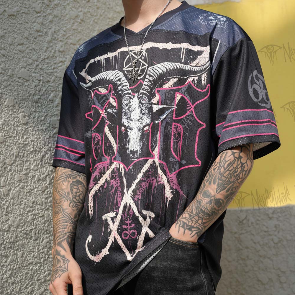 Baphomet Goat 666 Mesh Jersey