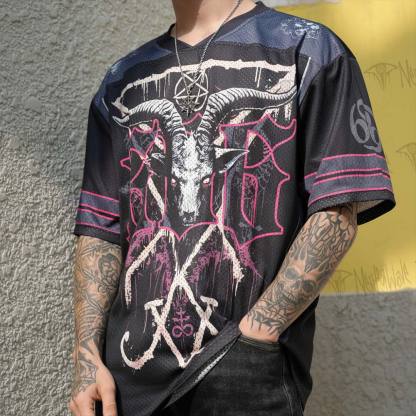 Baphomet Goat 666 Mesh Jersey