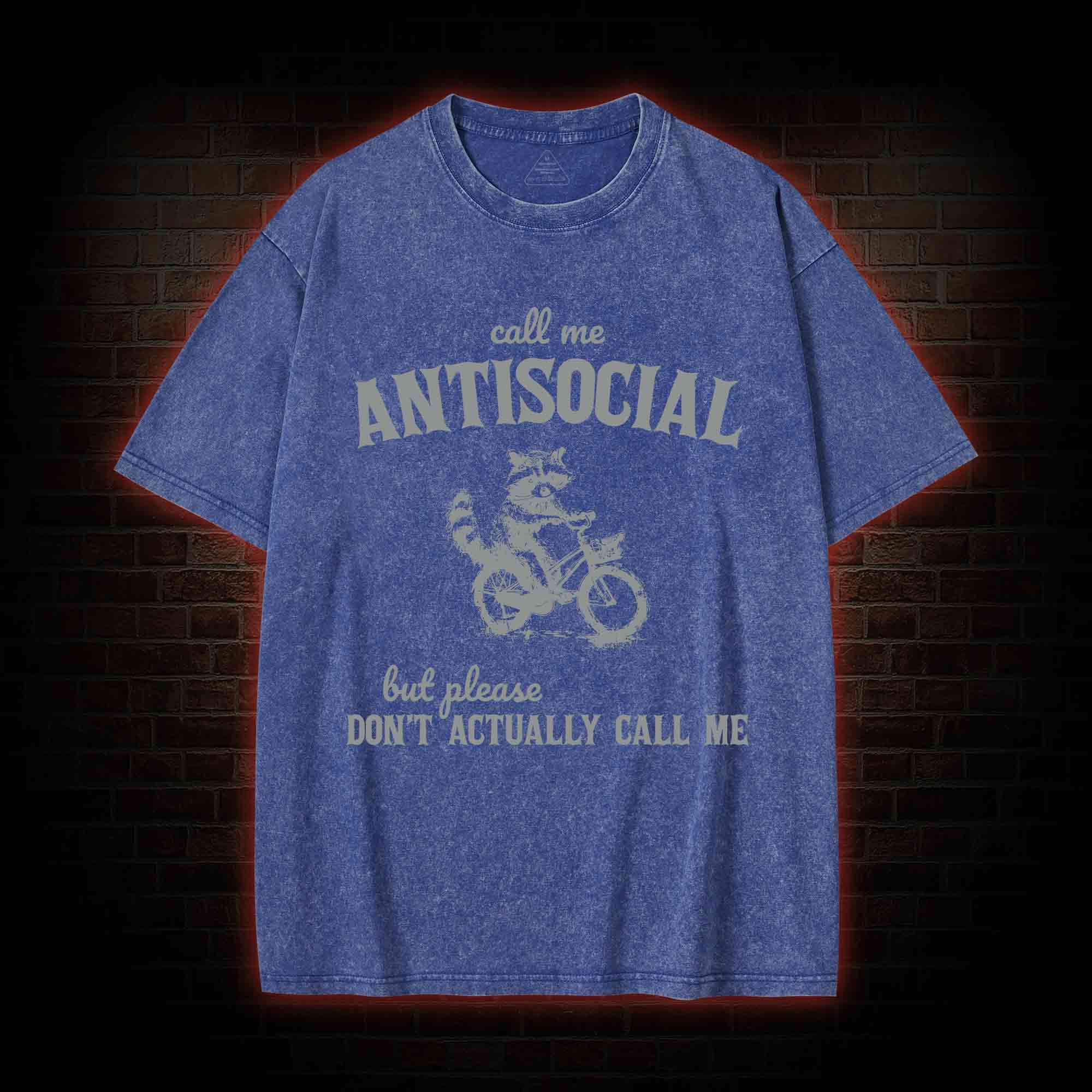 Call Me Antisocial Washed T-shirt