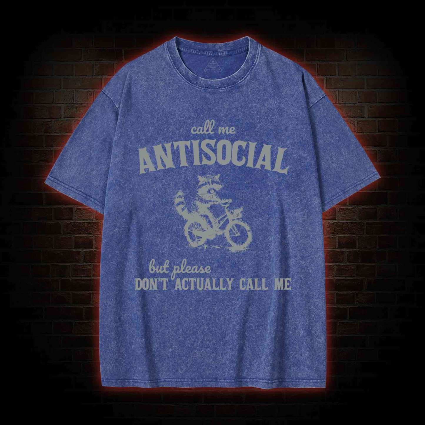 Call Me Antisocial Washed T-shirt