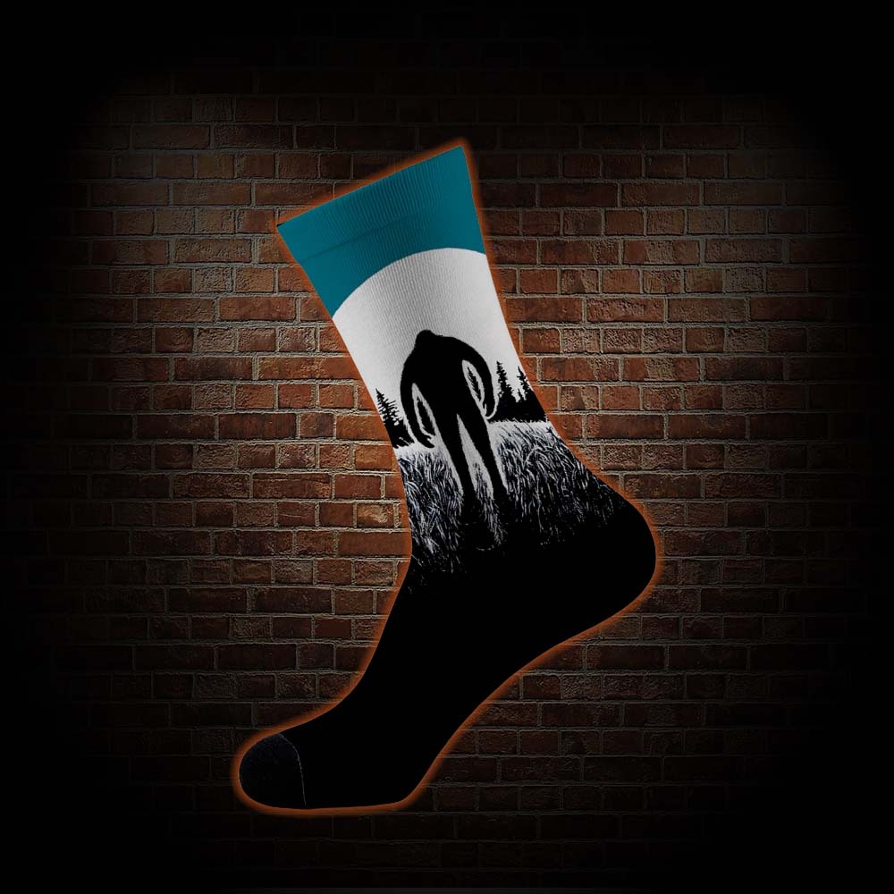 Bigfoot in a Forest Socks