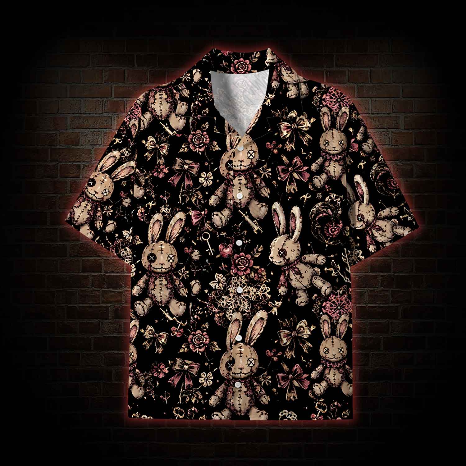 Button Eyes Lightweight Hawaiian Shirt