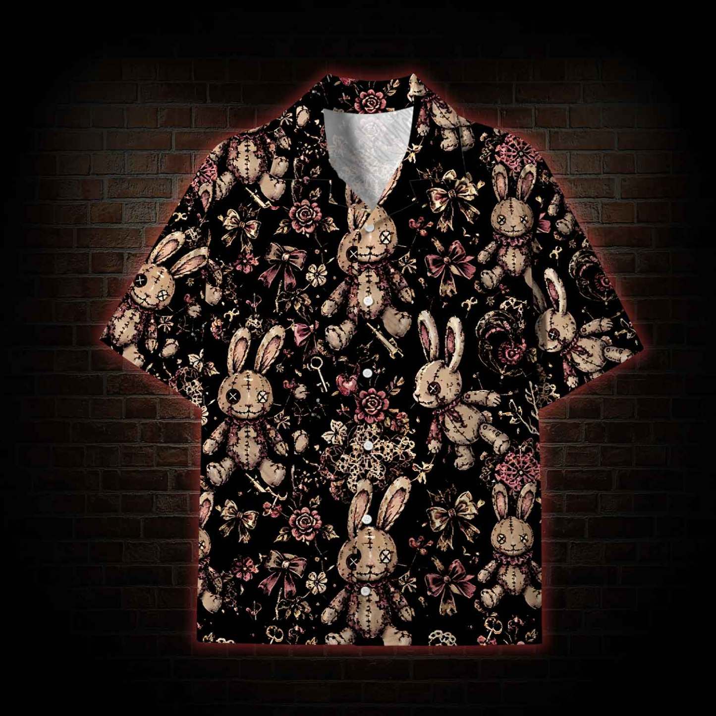 Button Eyes Lightweight Hawaiian Shirt