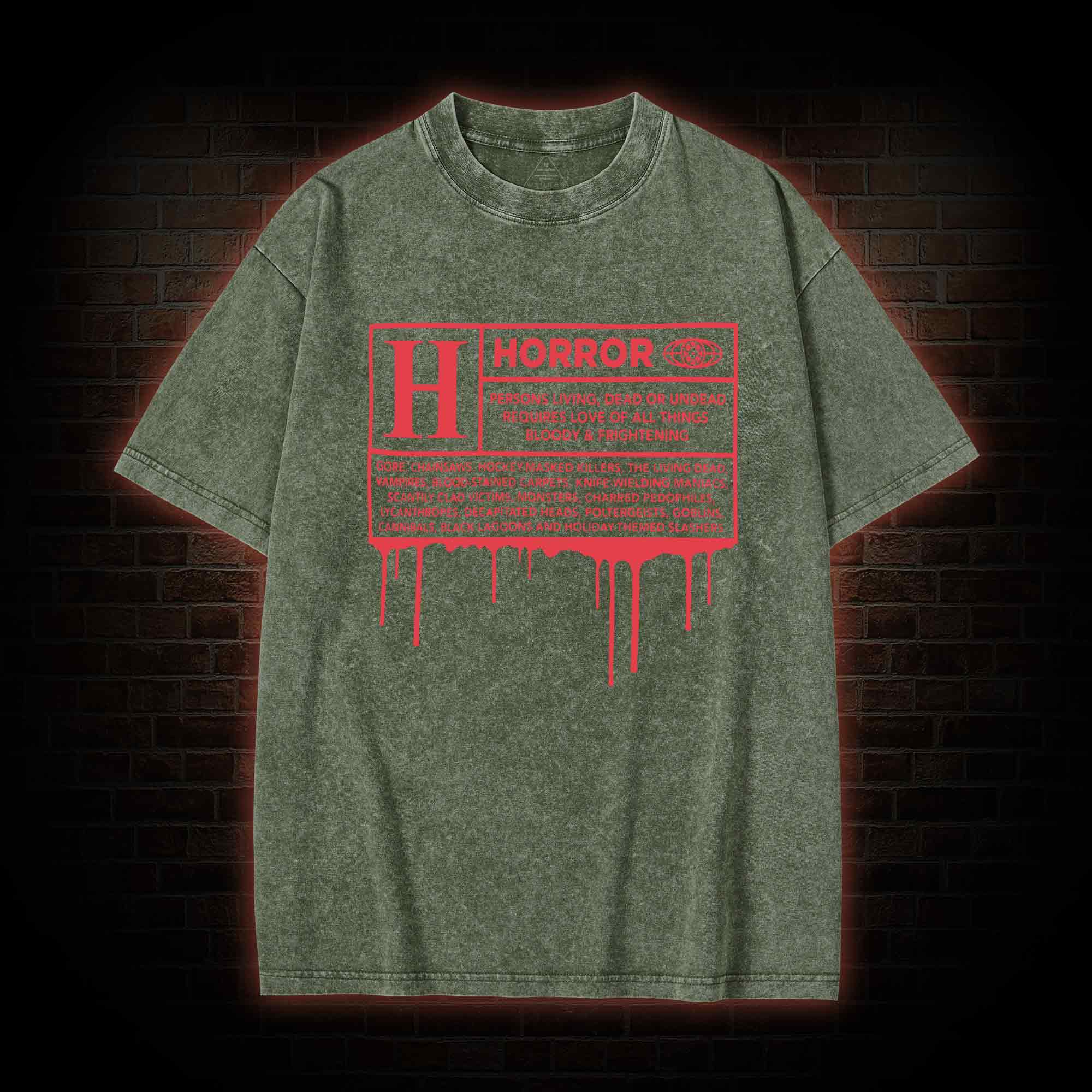 Horror Rating Washed T-shirt