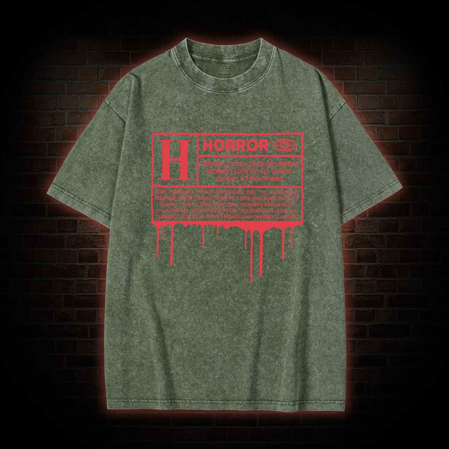 Horror Rating Washed T-shirt