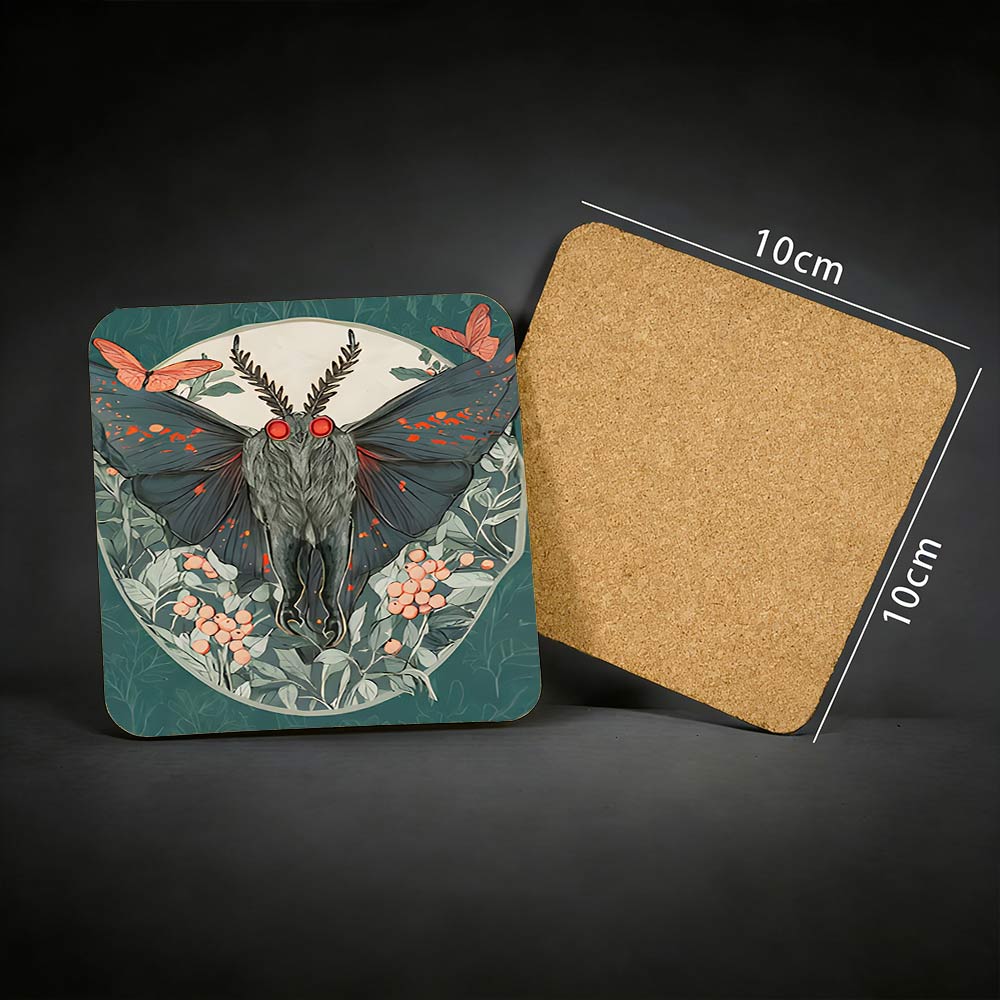 Mothman Cork Coasters