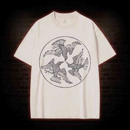 Three Ravens Washed T-shirt