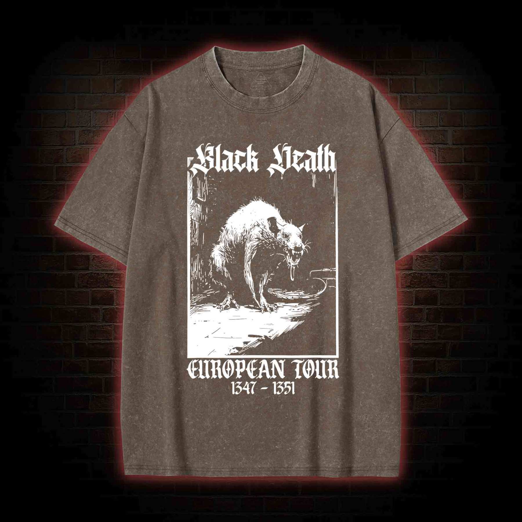 Black Death European Tour 1347-1351 Washed T-shirt