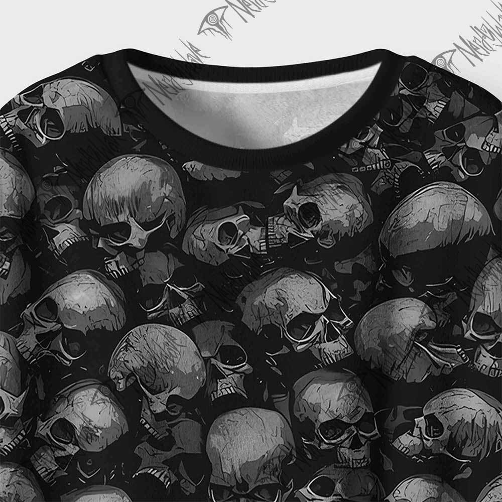 A Wall Of Skeletons Cozy Pajama Sets