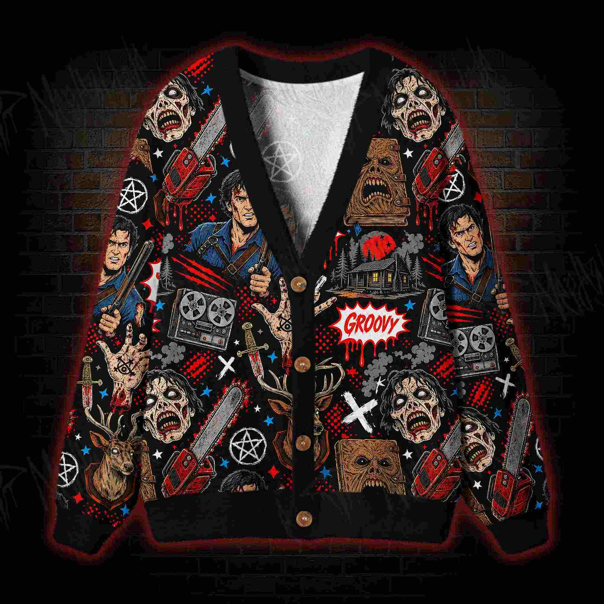 Groovy Dead Cardigan Sweater