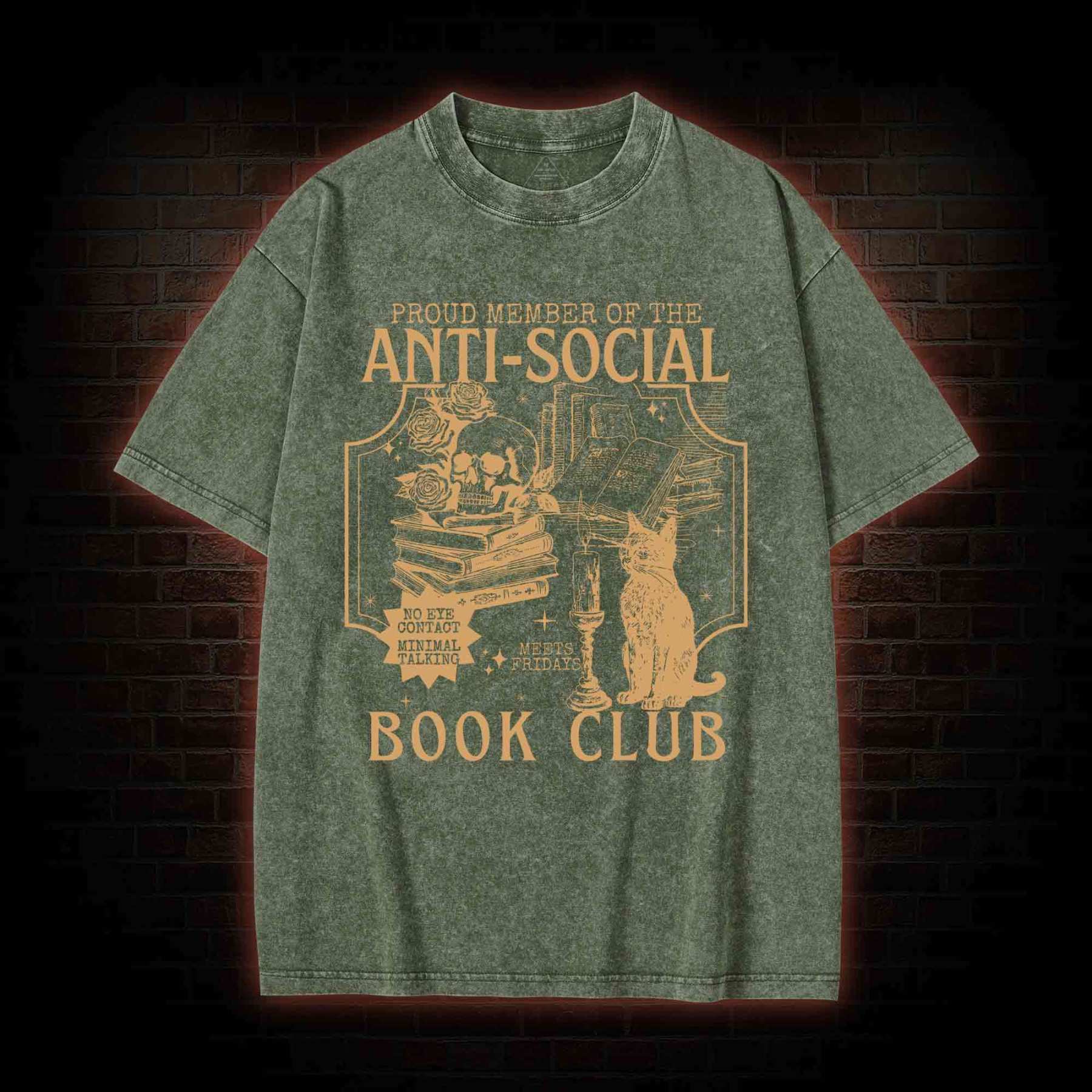 Anti-Social Book Club Washed T-shirt