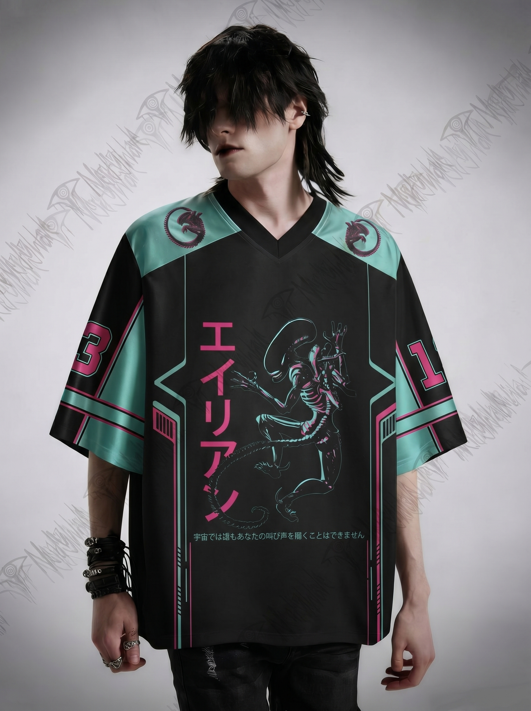 Vintage Alien Perfect Organism Oversized Jersey