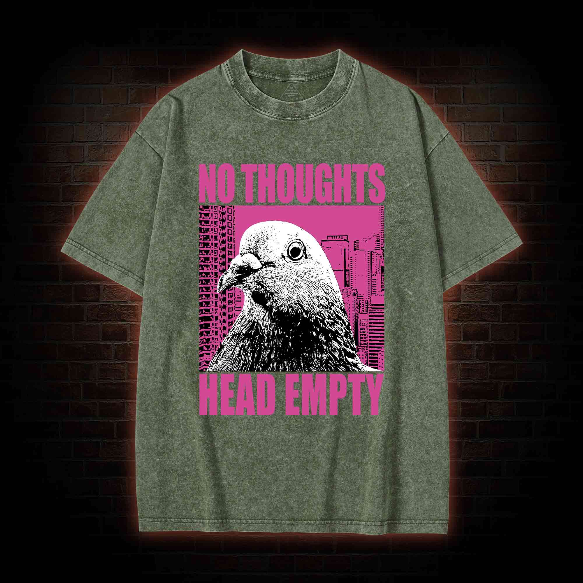 No Thoughts Head Empty Washed T-shirt