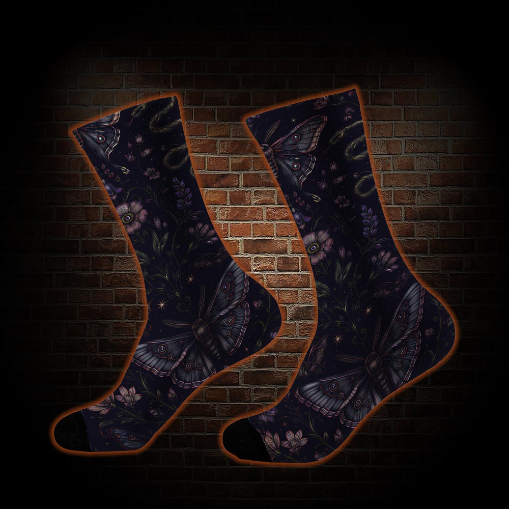 Moth and Botanical Socks