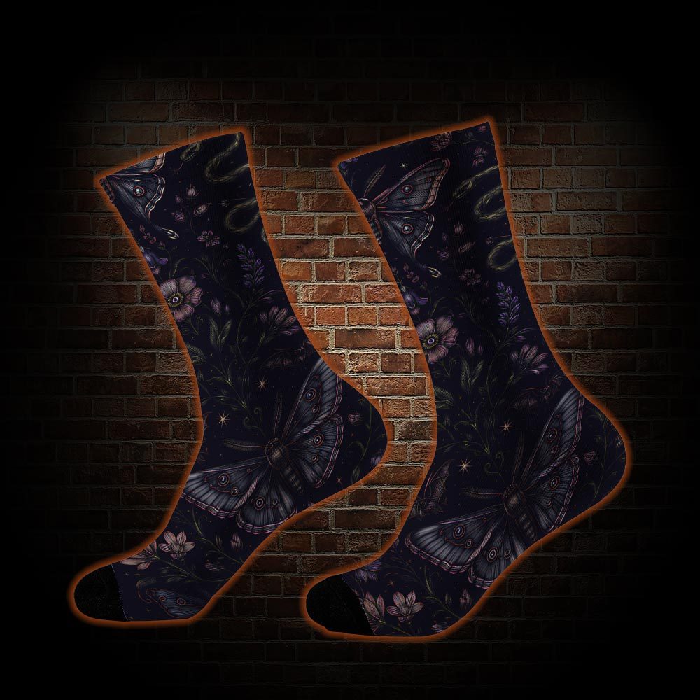 Moth and Botanical Socks