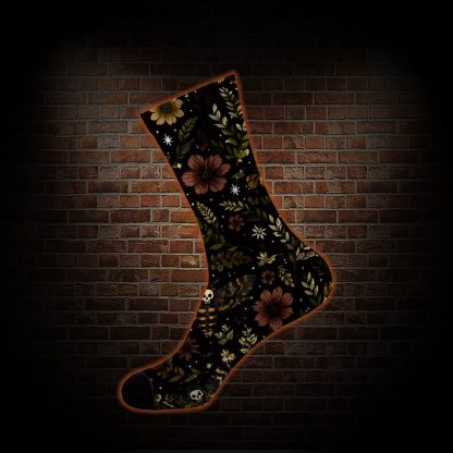 Floral Death Moth Socks