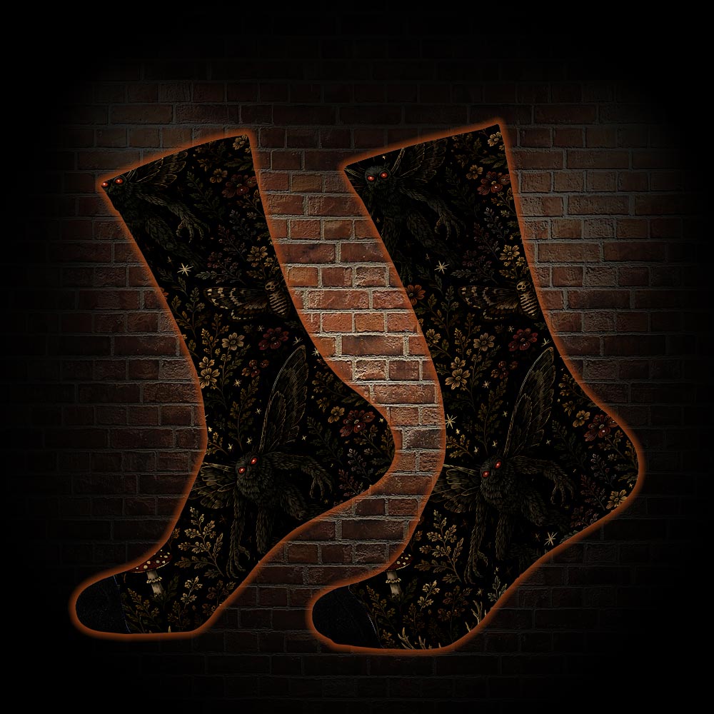 Cryptid Floral Mushroom Socks