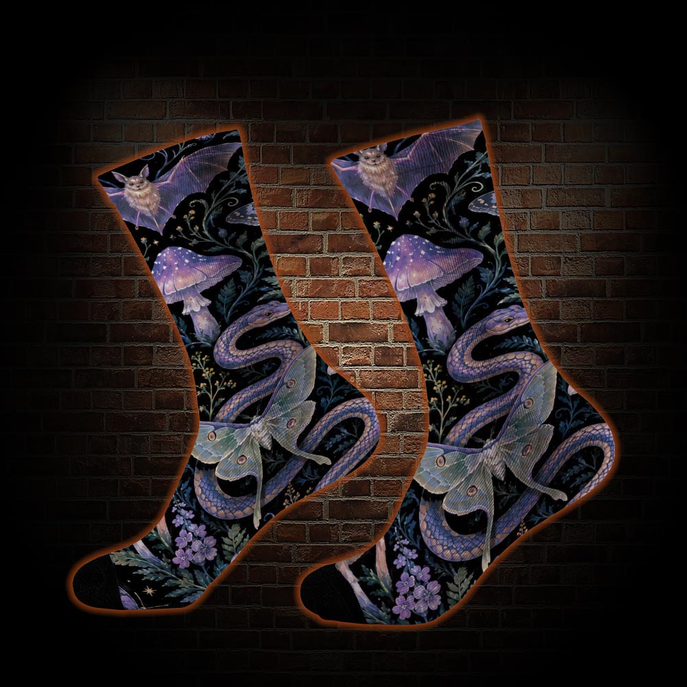 Dark Forest Witch Moth Socks