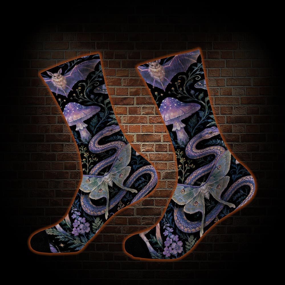 Dark Forest Witch Moth Socks