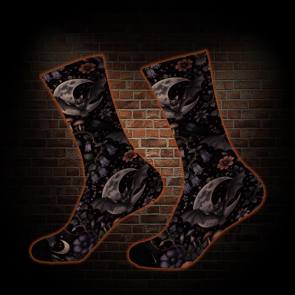 Whimsigoth Celestial Bat Socks