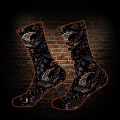Whimsigoth Celestial Bat Socks