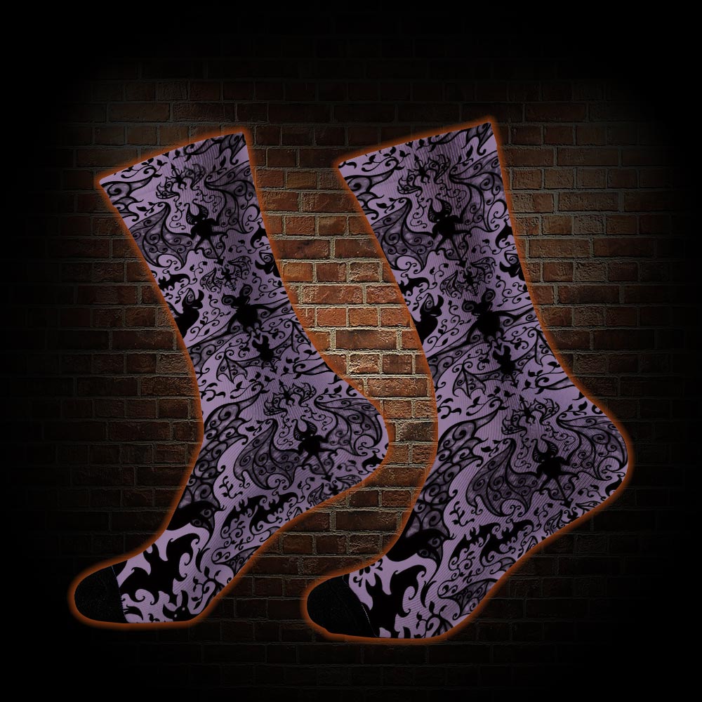 Gothic Bat Socks
