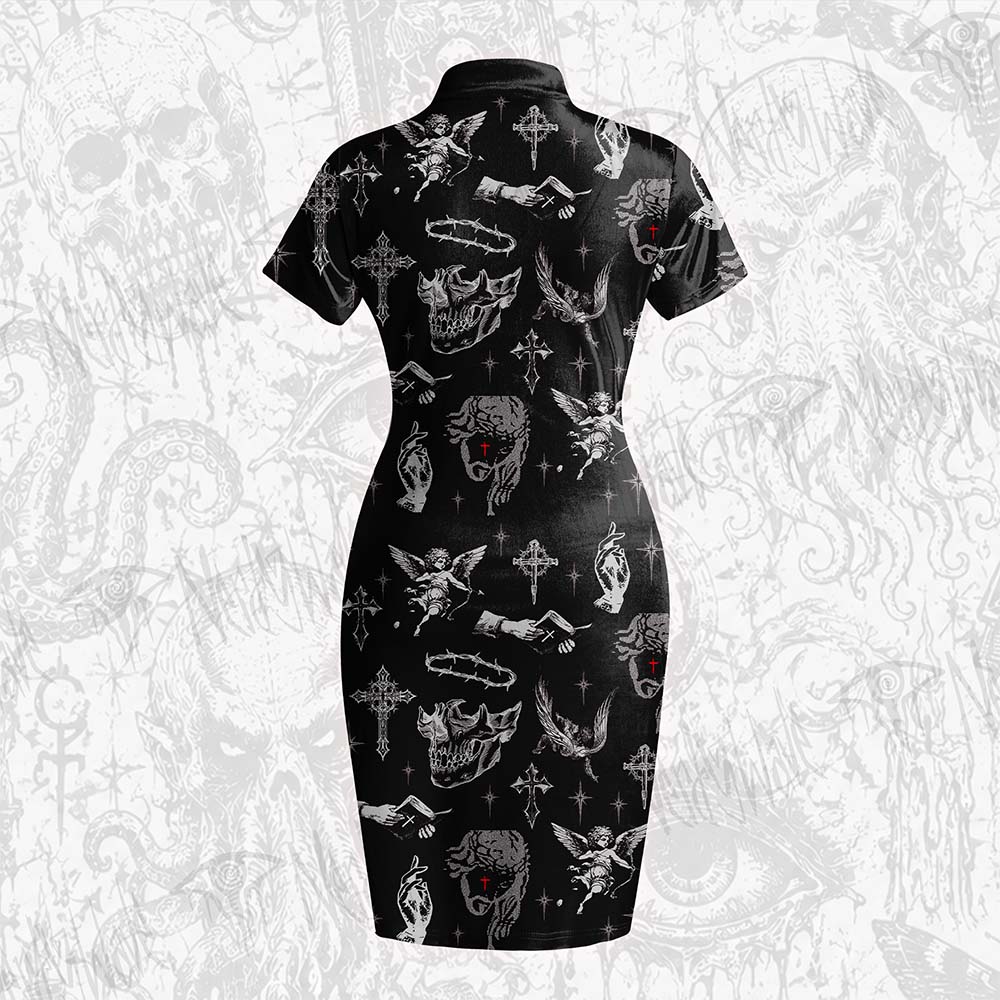 Sacred & Scars Velvet Mini Dress