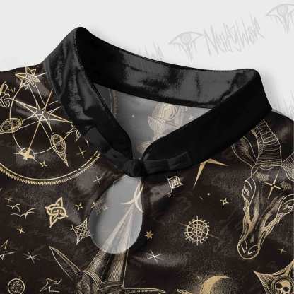Baphomet Velvet Mini Dress