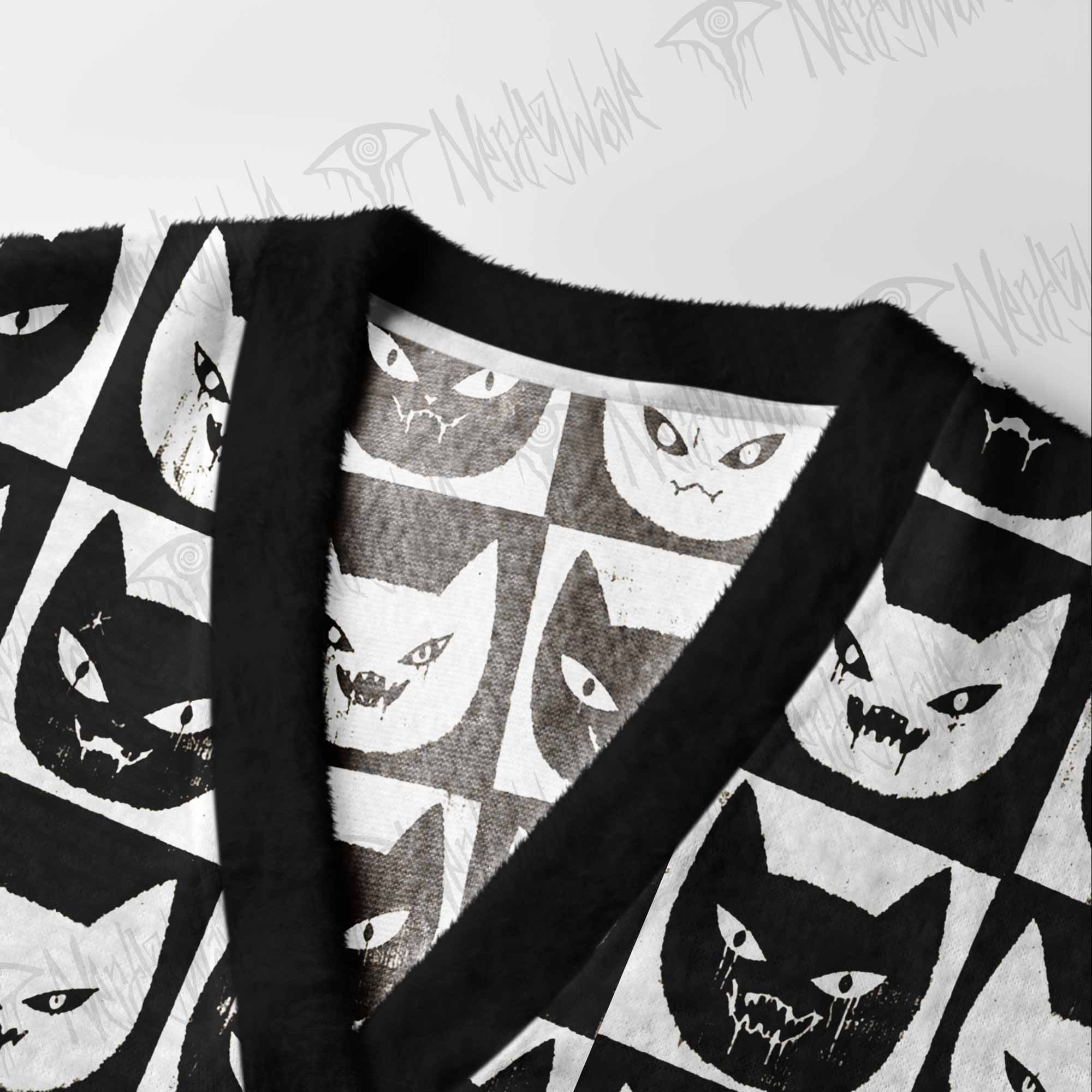 Strange Cat Cardigan Sweater