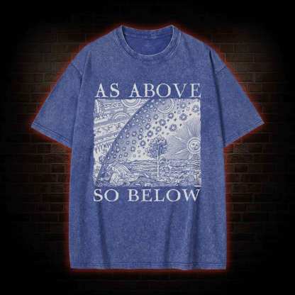 As Above So Below Washed T-shirt