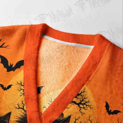 Pumpkin Cat Coven Cardigan Sweater