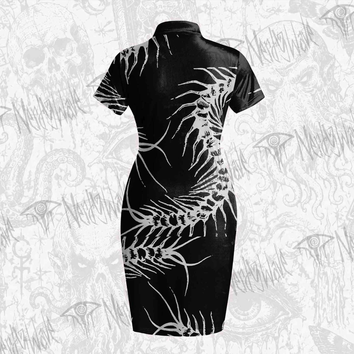 Centipedes Velvet Mini Dress