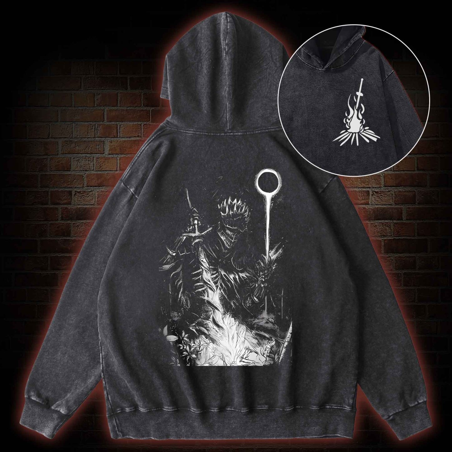 The Final One Back Print Washed Hoodie