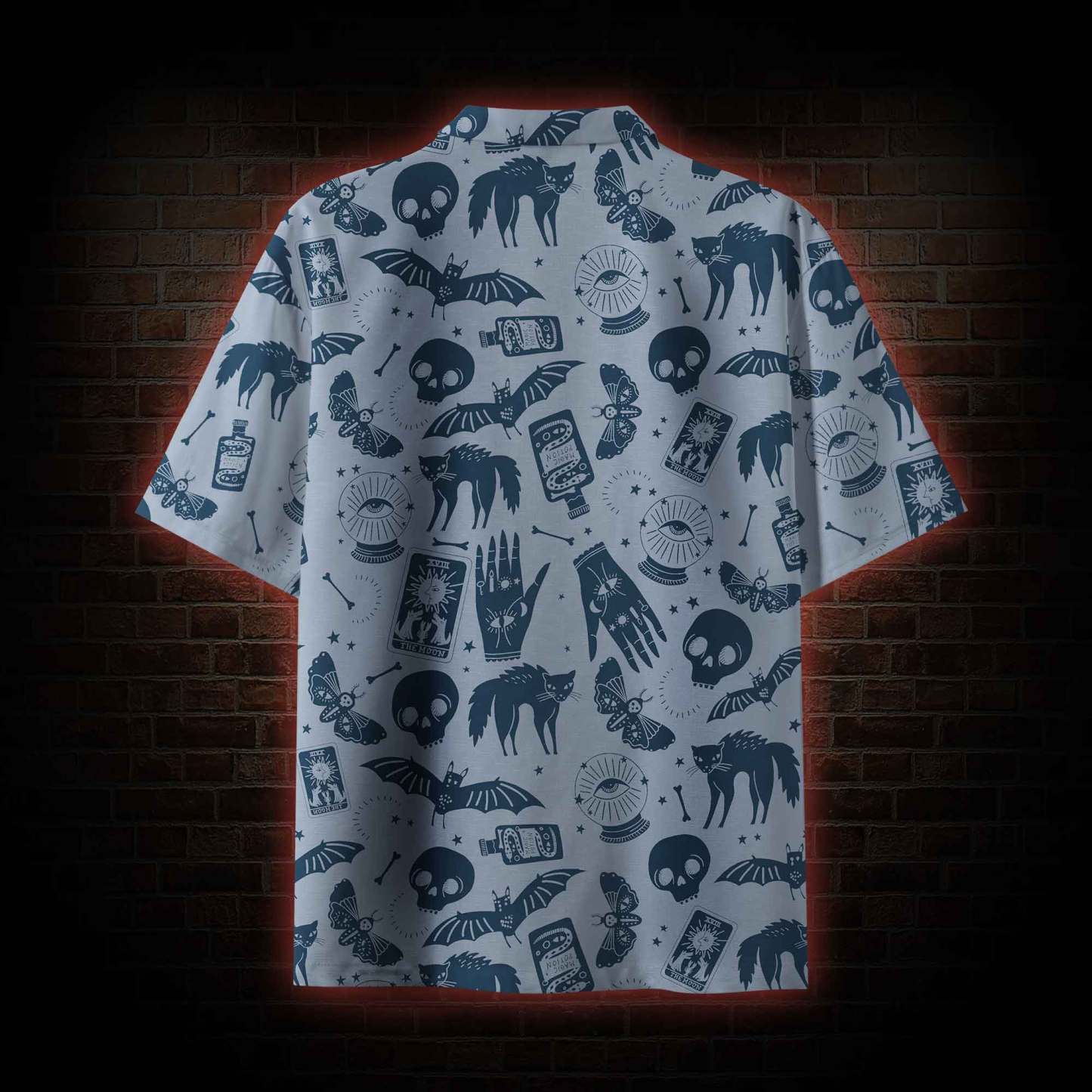 Mysterious Cats and Bats Button-up Shirt