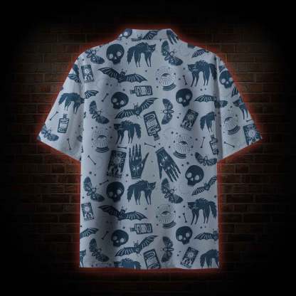 Mysterious Cats and Bats Button-up Shirt