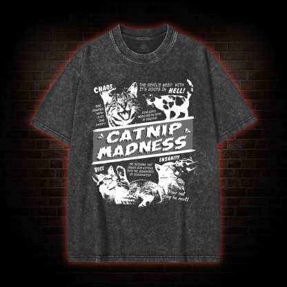 Catnip Madness Washed T-shirt