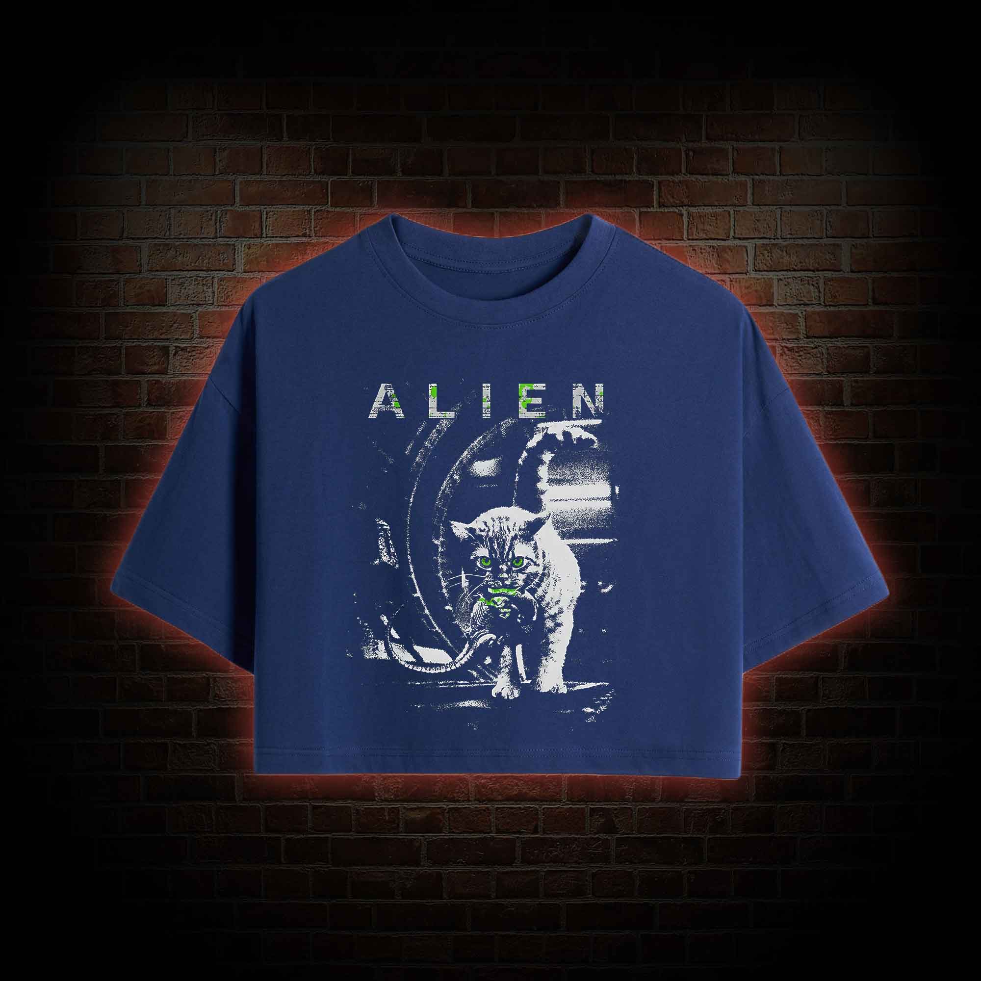 Alien Cat Crop Top