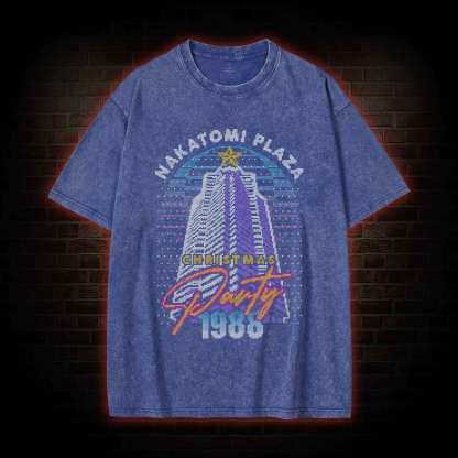 Nakatomi Plaza Christmas Party Washed T-shirt