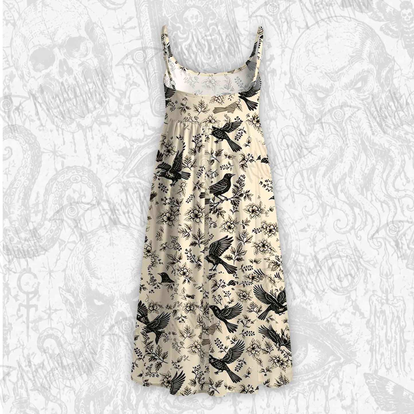Raven's Meadow Strap Midi Sundress