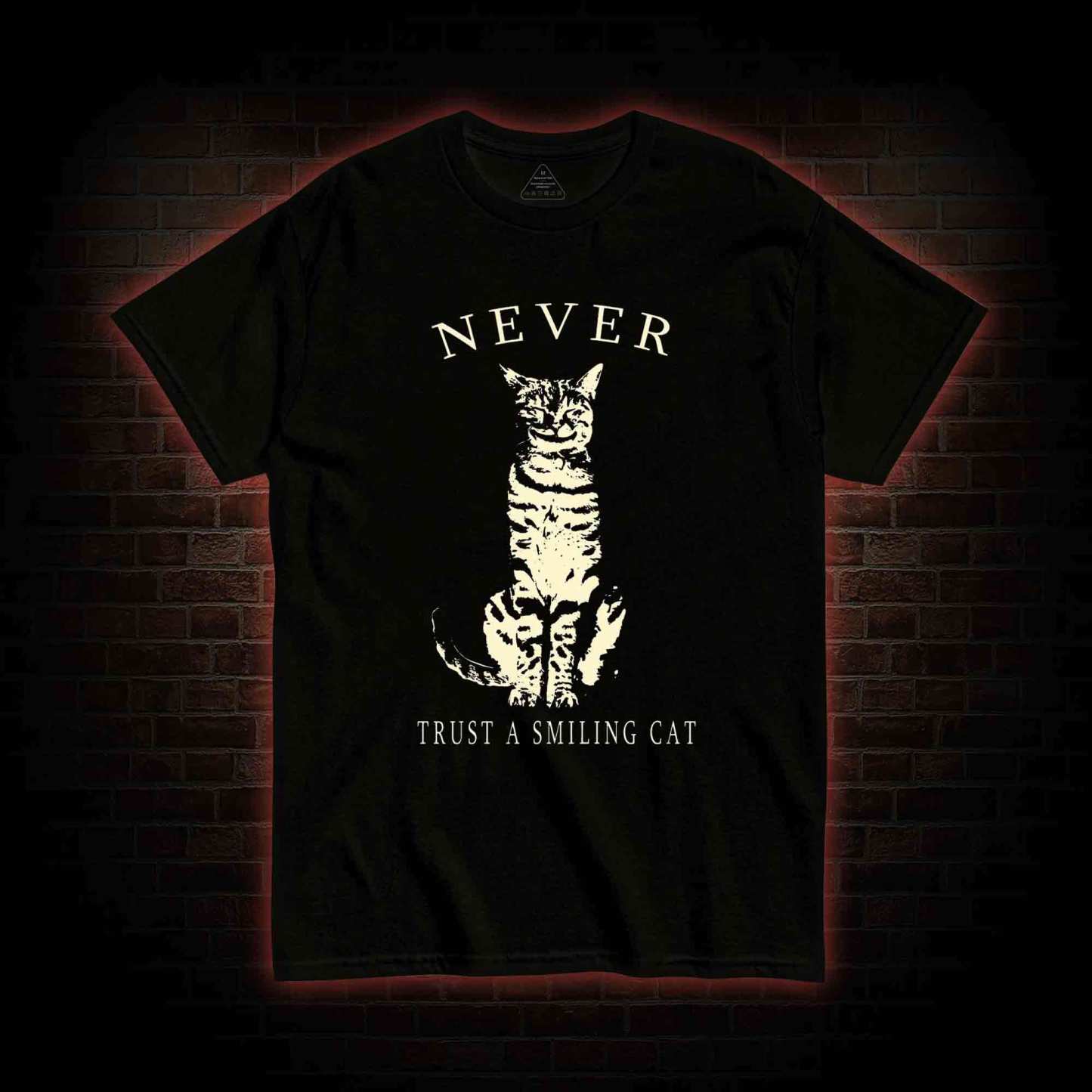 Never Trust A Smiling Cat T-shirt