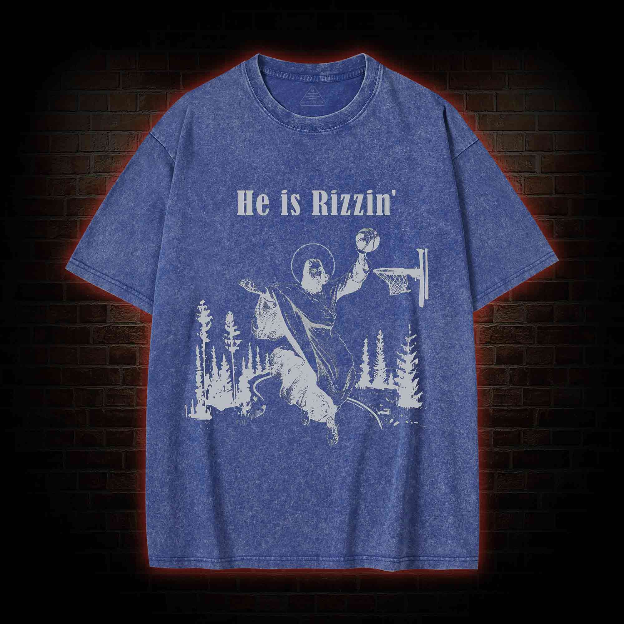 He Is Rizzin' Washed T-shirt