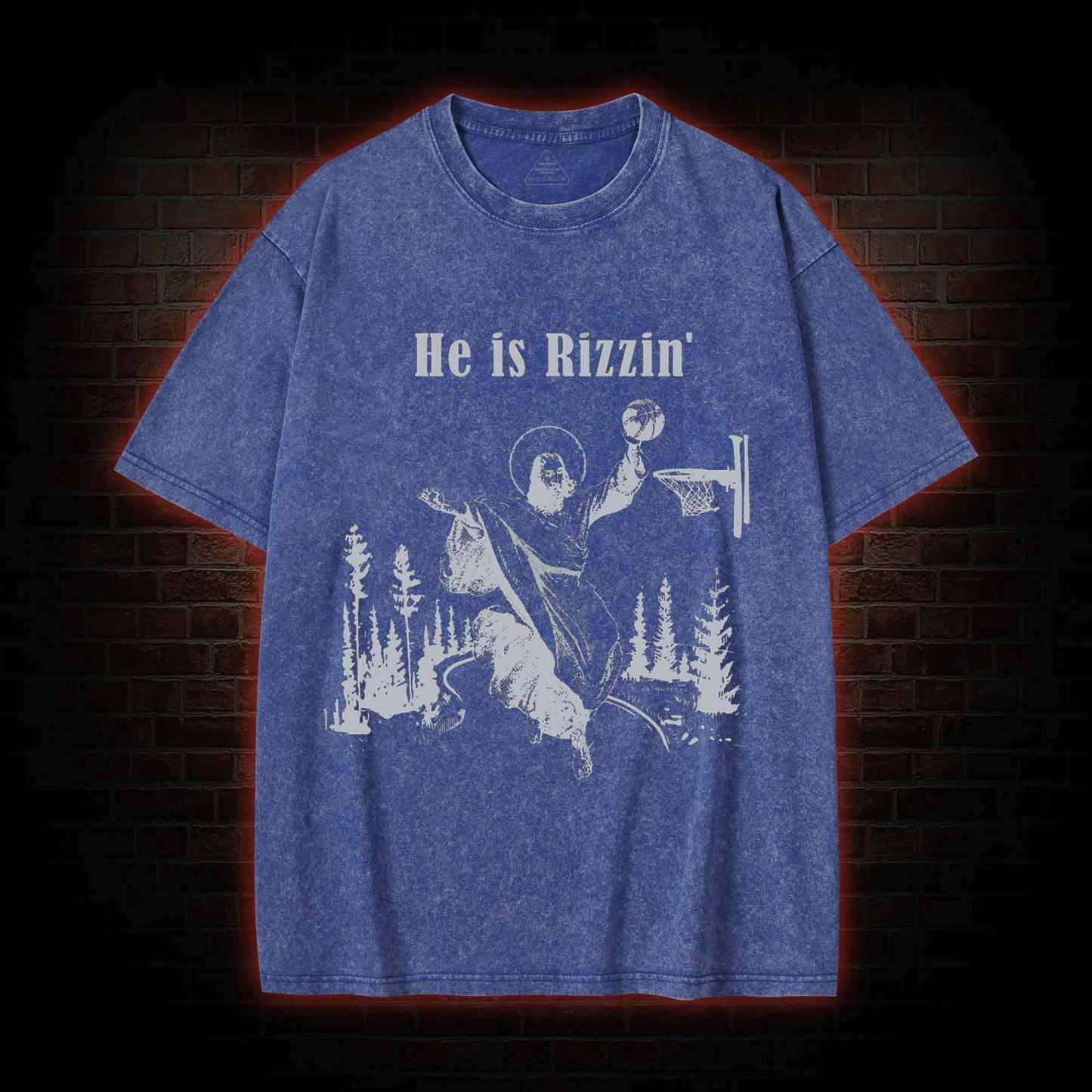 He Is Rizzin' Washed T-shirt