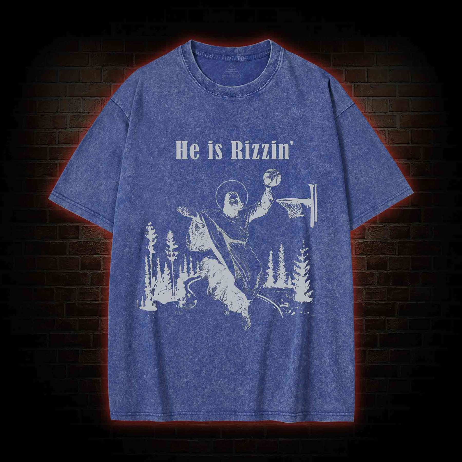 He Is Rizzin' Washed T-shirt