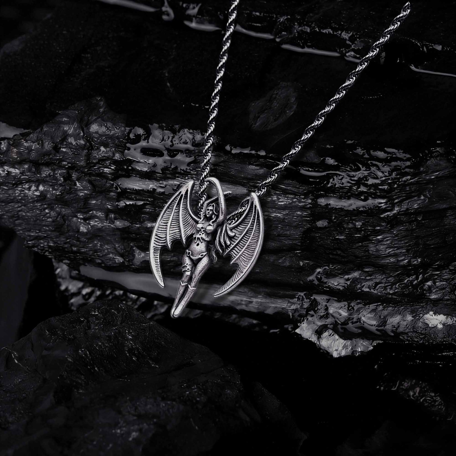 Fallen Angel Sculptural Necklace