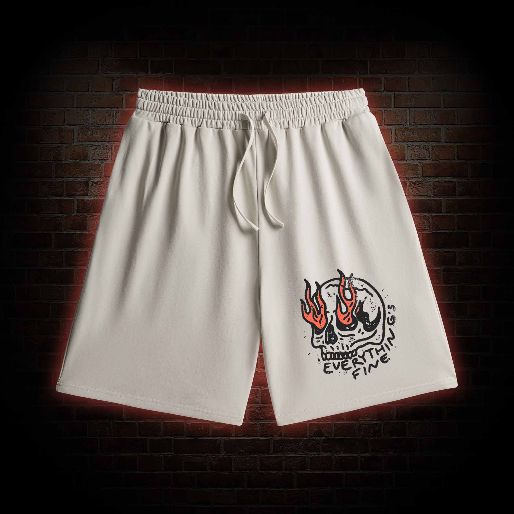 Everything Is Fine Washed Shorts