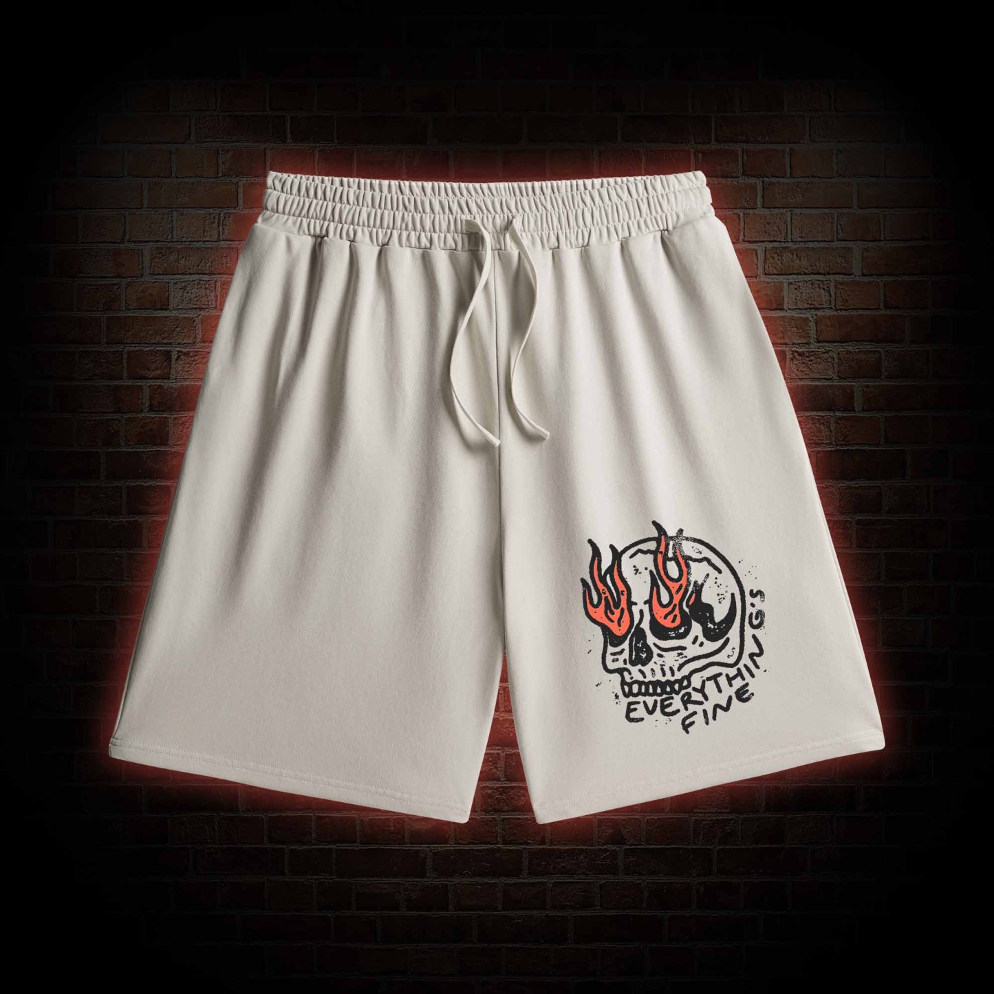 Everything Is Fine Washed Shorts