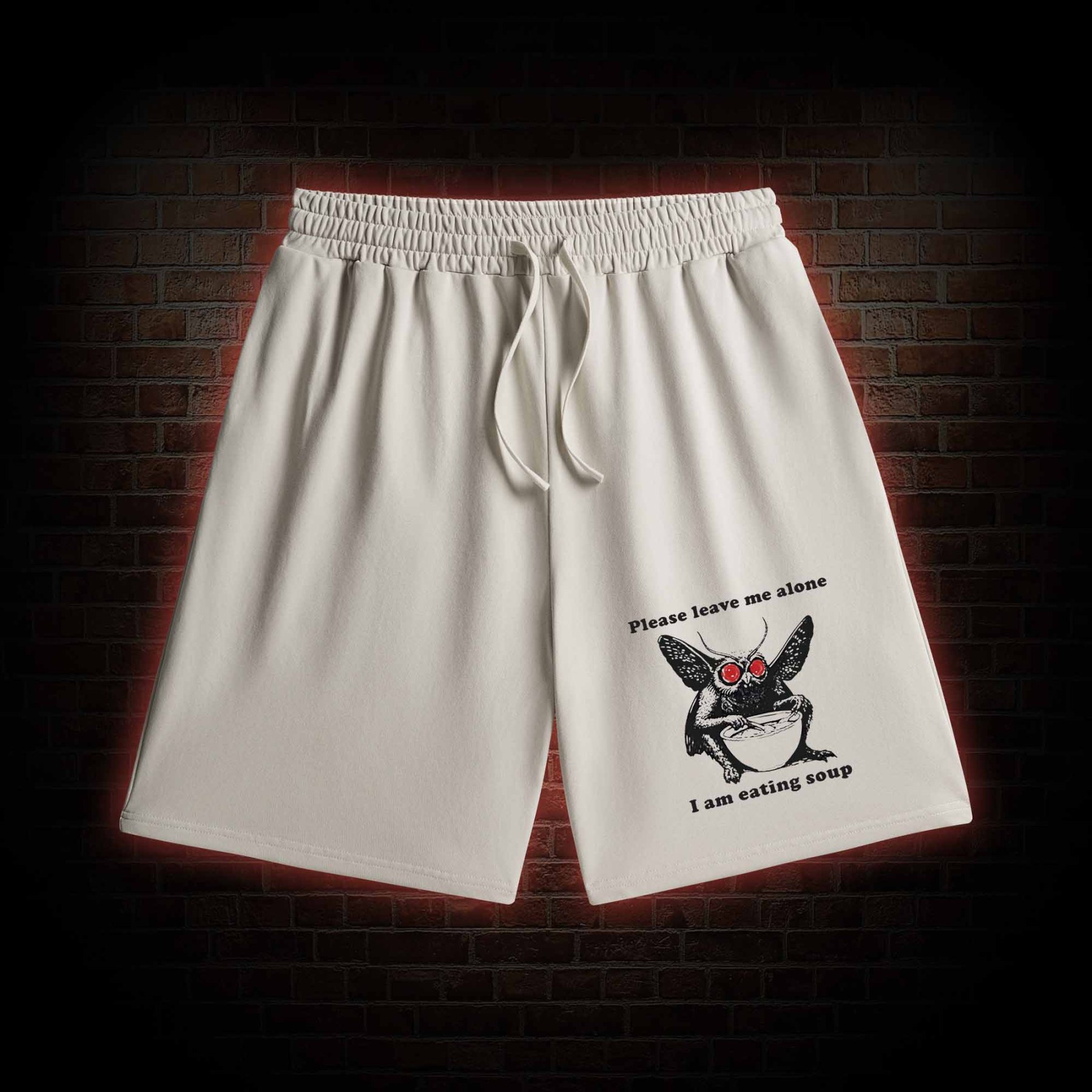 Mothman Eating Soup Washed Shorts