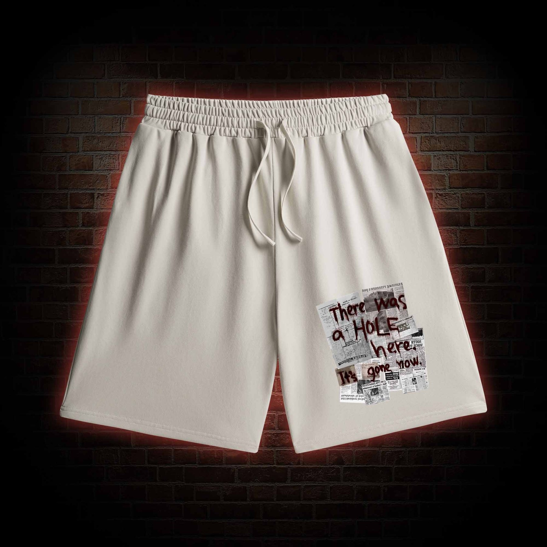 There Was a Hole Washed Shorts